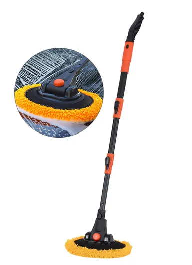108cm Telescopic Long Handle Car Wash Broom Soft Washing Mop Non-Scratch Cleaning Tool 9595