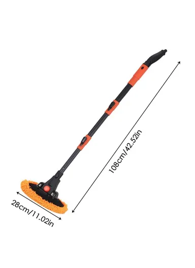 108cm Telescopic Long Handle Car Wash Broom Soft Washing Mop Non-Scratch Cleaning Tool 9595