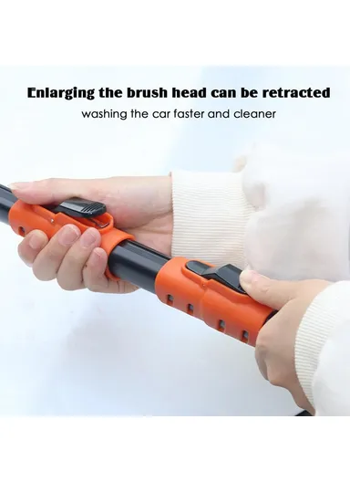 108cm Telescopic Long Handle Car Wash Broom Soft Washing Mop Non-Scratch Cleaning Tool 9595