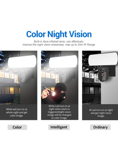 2MP Camera PIR Motion Detection WiFi Monitor Camera Two-Way Voice H.265 Smart Dual Light Night Vision Camera QF615 - EU Plug 