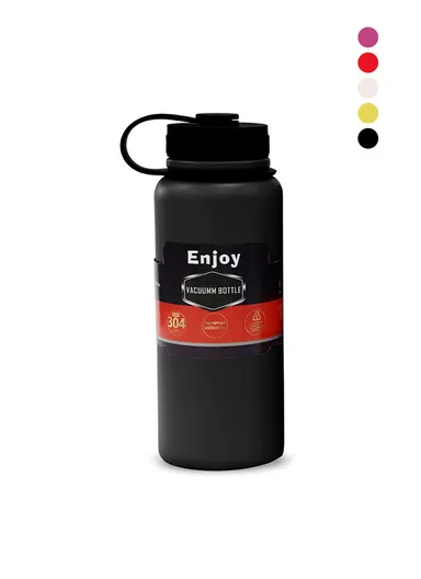 800 ML Austenitic Stainless Steel &amp; Pc Plastic Cover Water Bottle MY-0158 (D8.5 x H23.5)cm