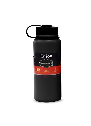 800 ML Austenitic Stainless Steel &amp; Pc Plastic Cover Water Bottle MY-0158 (D8.5 x H23.5)cm