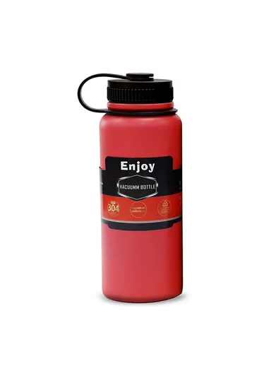 800 ML Austenitic Stainless Steel &amp; Pc Plastic Cover Water Bottle MY-0158 (D8.5 x H23.5)cm