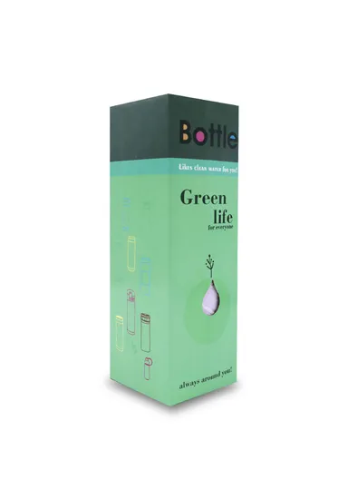 300ml Stainless Steel Eco-Friendly Portable Bottle For Outdoor Activities With Wooden Lid MY-0067 (D6 x H18.5)cm