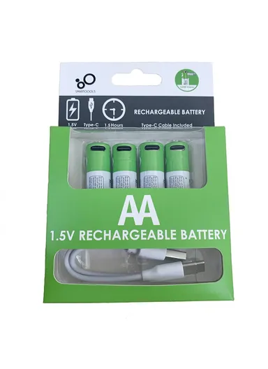 4-Pcs 1.5V 2600mAh AA Rechargeable Multifunctional Battery