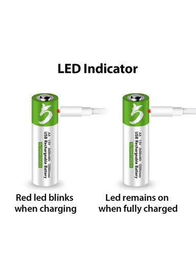 4-Pcs 1.5V 2600mAh AA Rechargeable Multifunctional Battery