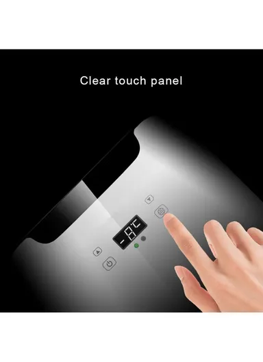 22L Portable Compact Personal Fridge Cooler with Digital Display With Cooling &amp; Warming Modes DC 12V CAR COOLER AC 220V Home Office Mini Fridge Temperature Preservative Cooler (L37 x W31 x H43.5)cm - Silver