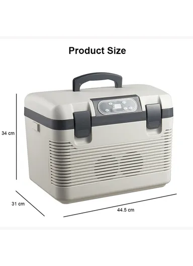 19L Dual-Core Portable Refrigerator Mini Fridge for Cars Trucks Home Office DC 12V/ DC 24V/ AC 220V with Digital Display (L30 x W45 x H36)cm