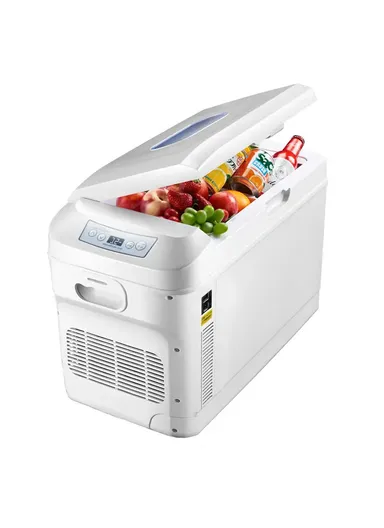 28L Polyurethane INSULATION Dual-Core Portable Refrigerator Mini Fridge for Cars Trucks Home Office DC 12V/ DC 24V/ AC 220V with Digital Display (L52 x W28 x H40)cm