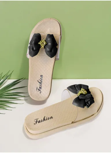 Women's PVC Summer Slipper- Black