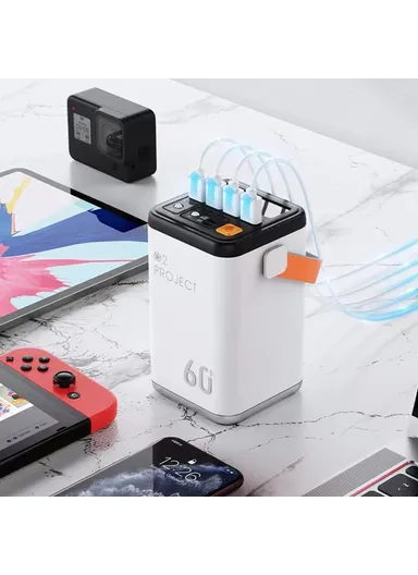 60000mAh 35W Outdoor Power Supply Power Bank Super Fast Charging Portable With LED Light For Notebook Home Camping YT2030-V1.1 - Grey