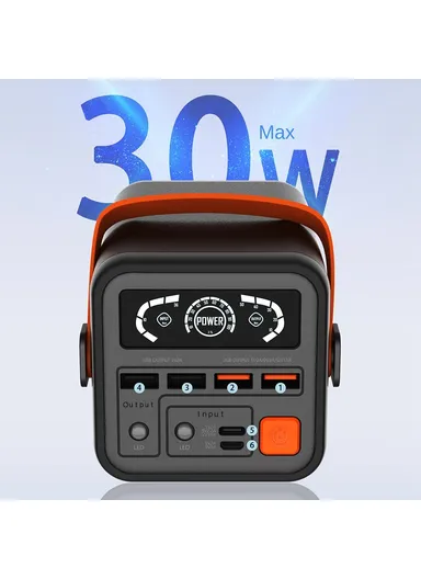 60000mAh 35W Outdoor Power Supply Power Bank Super Fast Charging Portable With LED Light For Notebook Home Camping YT2030-V1.1 - Grey