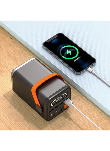 60000mAh 35W Outdoor Power Supply Power Bank Super Fast Charging Portable With LED Light For Notebook Home Camping YT2030-V1.1 - Grey