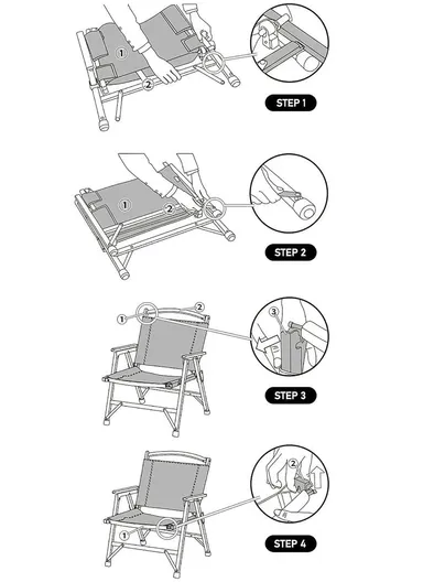 Heavy Duty Aluminum + Beech &amp; Canvas Folding Chair Wood Foldable Portable Camping Chair Supports Maximum 100Kg Load FX-7068 (L41 x W52 x H64)cm