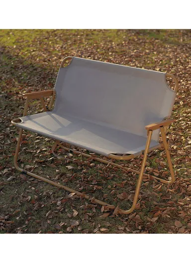 Oxford &amp; Aluminum Alloy Foldable Portable Double Chair for Outdoors FX-7055-1 (L45 x W109 x H73)cm