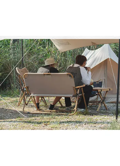 Oxford &amp; Aluminum Alloy Foldable Portable Double Chair for Outdoors FX-7055-1 (L45 x W109 x H73)cm