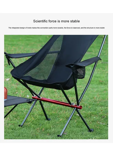 Aluminum Chair with Armrests Foldable Chair For Outdoors FX-7080 (L75 x W63 x H100)cm - Grey