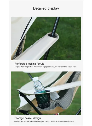 Aluminum Chair with Armrests Foldable Chair For Outdoors FX-7080 (L75 x W63 x H100)cm - Grey