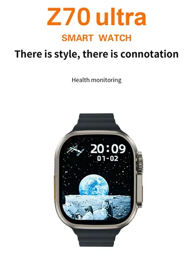Z70Ultra 2.01" Smart Watch Bluetooth Call Music Play Display Sports With Wireless Charger