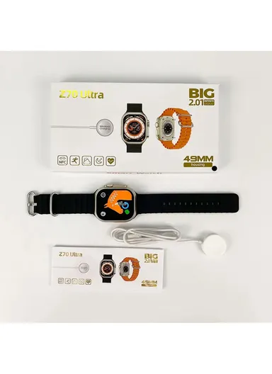 Z70Ultra 2.01" Smart Watch Bluetooth Call Music Play Display Sports With Wireless Charger
