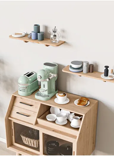 20x90cm Wood Storage Rack Wall Mounted Wood Display Shelf Holder For Kitchen Office Home Bathroom Decor