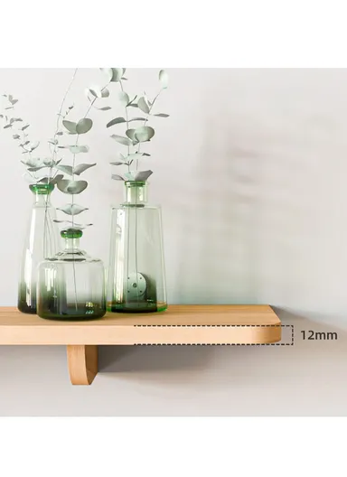 20x90cm Wood Storage Rack Wall Mounted Wood Display Shelf Holder For Kitchen Office Home Bathroom Decor