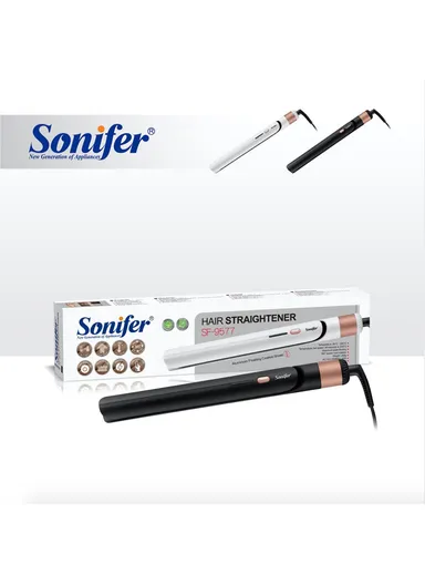45W Hair Straightener With 230°С Maximum Heating Temperature SF-9577 - White