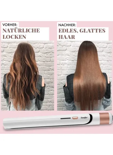 45W Hair Straightener With 230°С Maximum Heating Temperature SF-9577 - White