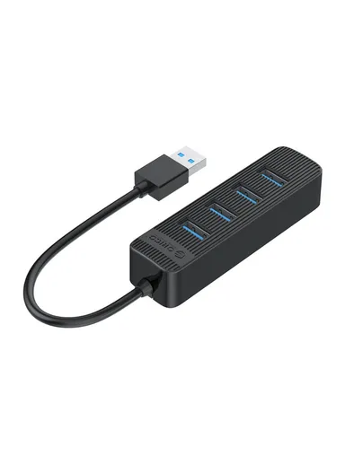 Portable 4-Port USB Hub USB 3.0 Splitter Adapter for PC Computer - Black TWU3-4A