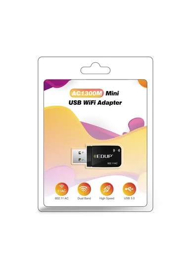 1300Mbps Mini USB3.0 WiFi Adapter Network Card USB Dual Band 5.8G/2.4GHz Wireless Adapter for Desktop PC Laptop EP-AC1689