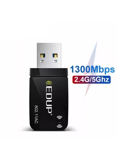 1300Mbps Mini USB3.0 WiFi Adapter Network Card USB Dual Band 5.8G/2.4GHz Wireless Adapter for Desktop PC Laptop EP-AC1689