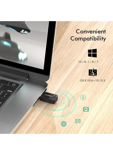 1300Mbps Mini USB3.0 WiFi Adapter Network Card USB Dual Band 5.8G/2.4GHz Wireless Adapter for Desktop PC Laptop EP-AC1689