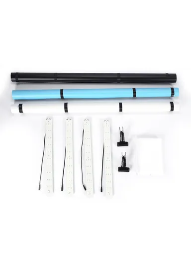 120cm Foldable Photography Photo Box Dimmable with 4Pcs LED Light Panel Lightbox for Camera Phone Photo Shooting (L122 x W100 x H122)cm - EU Plug