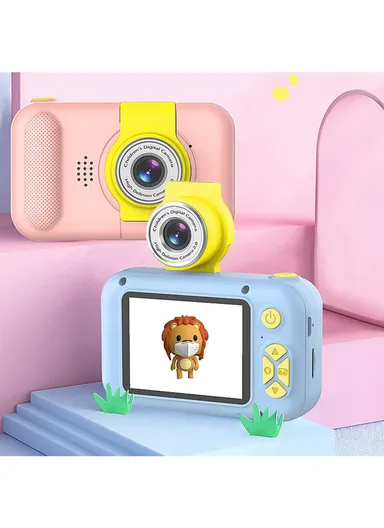 40MP 2.4 Inch IPS Screen Kids Selfie Digital Camera Birthday Gift Game Toy Children Camera X101 - Pink