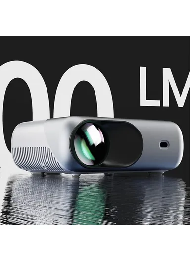 LCD 1080P HD Projector 2.4G / 5G WiFi Bluetooth Portable Movie Projector Home Theater 320ANSI, 2800 Lumens, 4K, Speaker, With Wireless Mirroring Screen D1000 - EU Plug