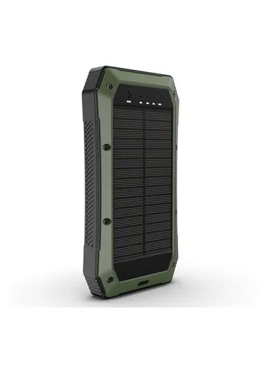 20000mAh 18W Portable Solar Power Bank with Wireless Charging Phone Charger External Battery Pack ES980S - Army Green