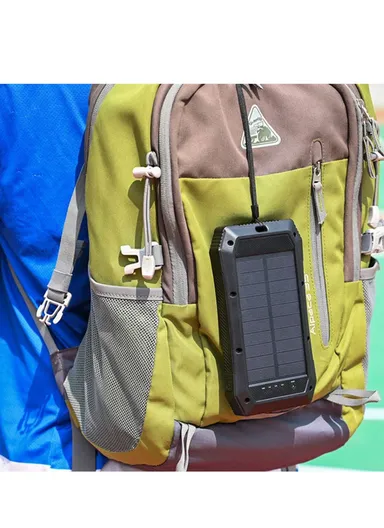 20000mAh 18W Portable Solar Power Bank with Wireless Charging Phone Charger External Battery Pack ES980S - Army Green