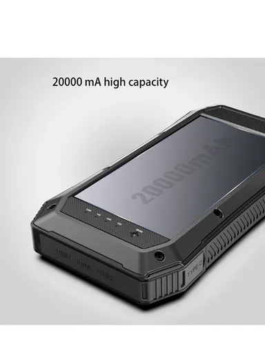 20000mAh 18W Portable Solar Power Bank with Wireless Charging Phone Charger External Battery Pack ES980S - Army Green