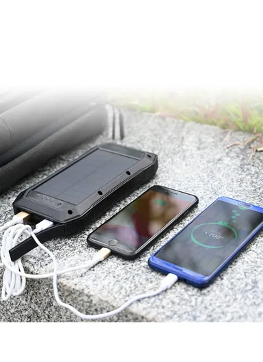 20000mAh 18W Portable Solar Power Bank with Wireless Charging Phone Charger External Battery Pack ES980S - Army Green