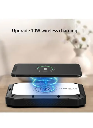 20000mAh 18W Portable Solar Power Bank with Wireless Charging Phone Charger External Battery Pack ES980S - Army Green