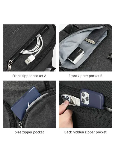 14" Oxford Lightweight Waterproof Laptop Backpack T-B3939 - Blue