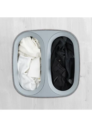 60L Laundry Basket With Two Compartments 50001