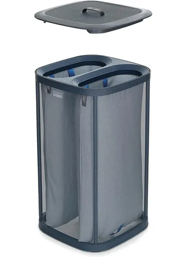 60L Laundry Basket With 2 Compartments 50002