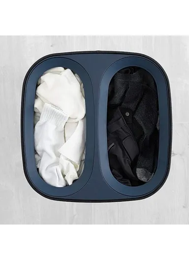 60L Laundry Basket With 2 Compartments 50002
