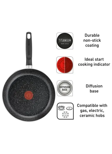 11 Pcs Dark Stone Set 22/24/28 cm Stewpots, 16 cm Saucepan, 20/28 cm Frypans &amp; Slotted Spatula B491BS85