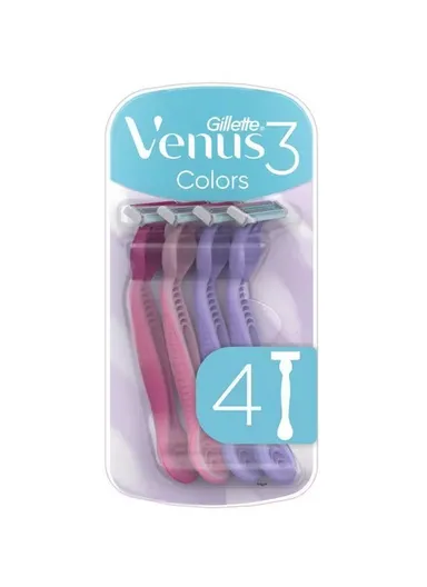 4 PCS Venus 3 Colors With 3 Blades For Women's
