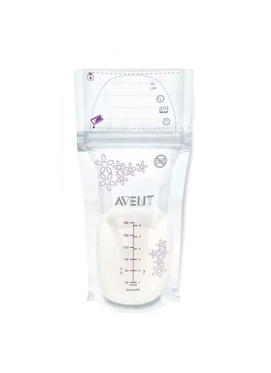 180ml Breast Milk Storage Bags, SCF603/25 (L25 x W3.5 x H11)cm