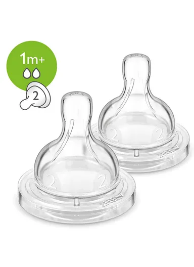 1m+ 2 Silicone Classic+ Teats Slow Flow SCF632/27