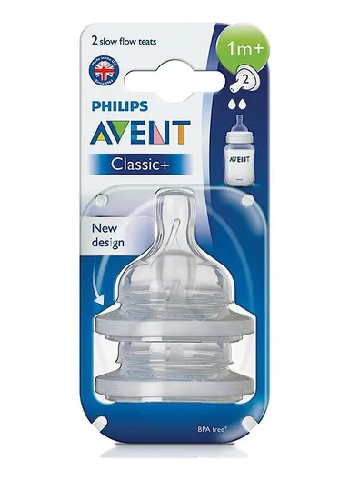 1m+ 2 Silicone Classic+ Teats Slow Flow SCF632/27