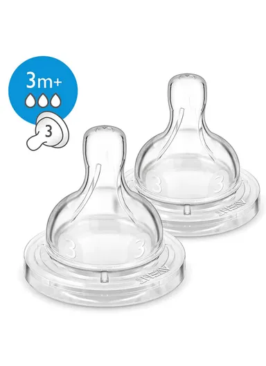 3m+ 2 Silicone Classic+ Teats Meduim Flow SCF633/27